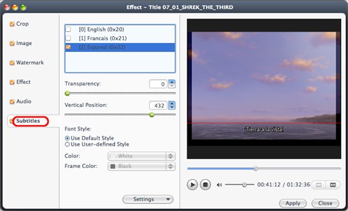 Add and adjust subtitle to video