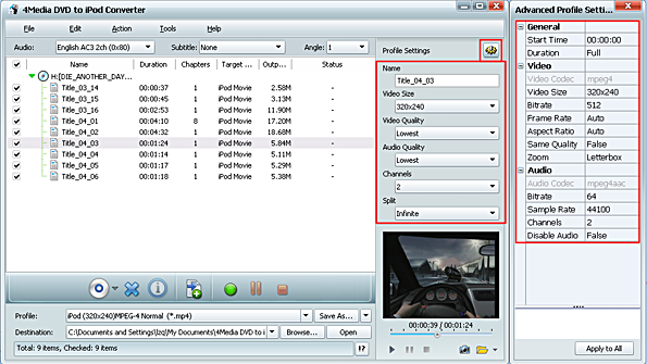 How to convert DVD to iPod video