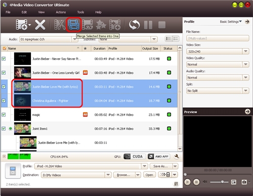 Video formats converting