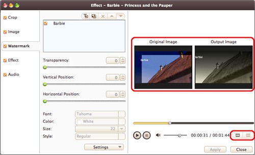 Compare the edited video with the source one