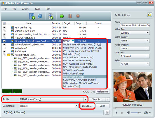 mp4 to xvid converter online