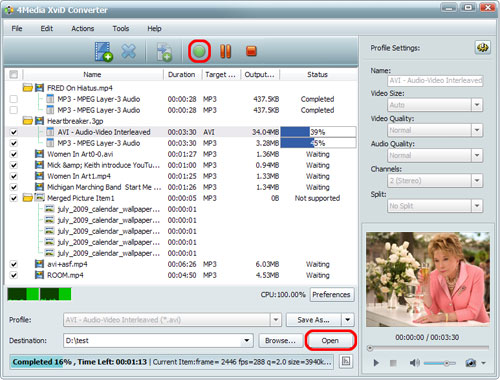 How to convert MP4 to XviD format