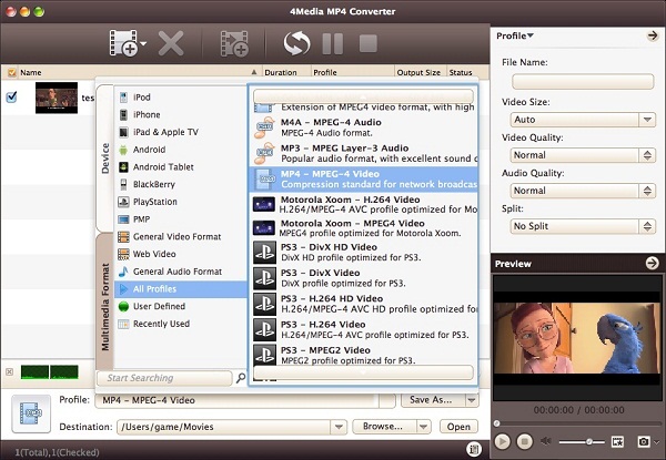 open mp4 on mac